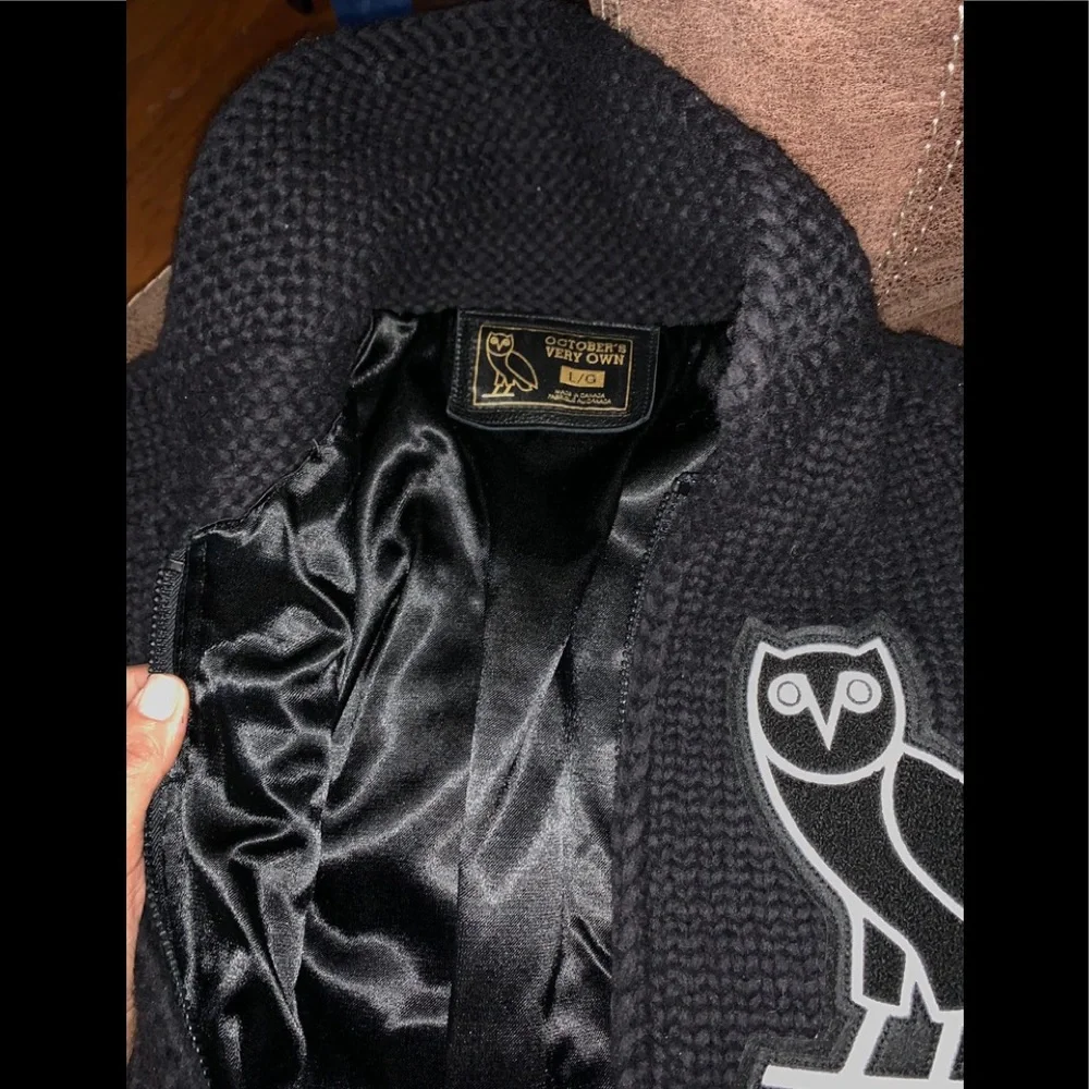 OVO Canadian Wool Knit Jacket Outerwear Black L NWT | Canadian Sweater Co. - Picture 1 of 4